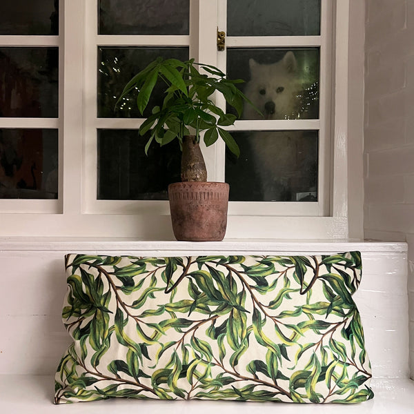GREEN LEAVES Cushion 40cm X 80cm