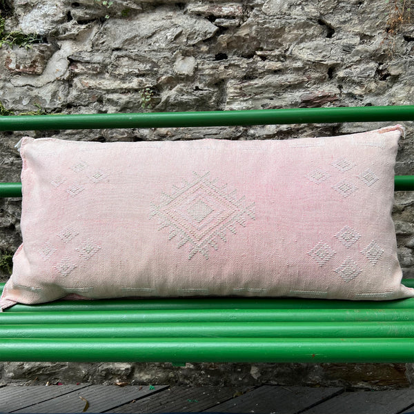 Light Pink Cacti Silk Cushion 50cm x 97cm