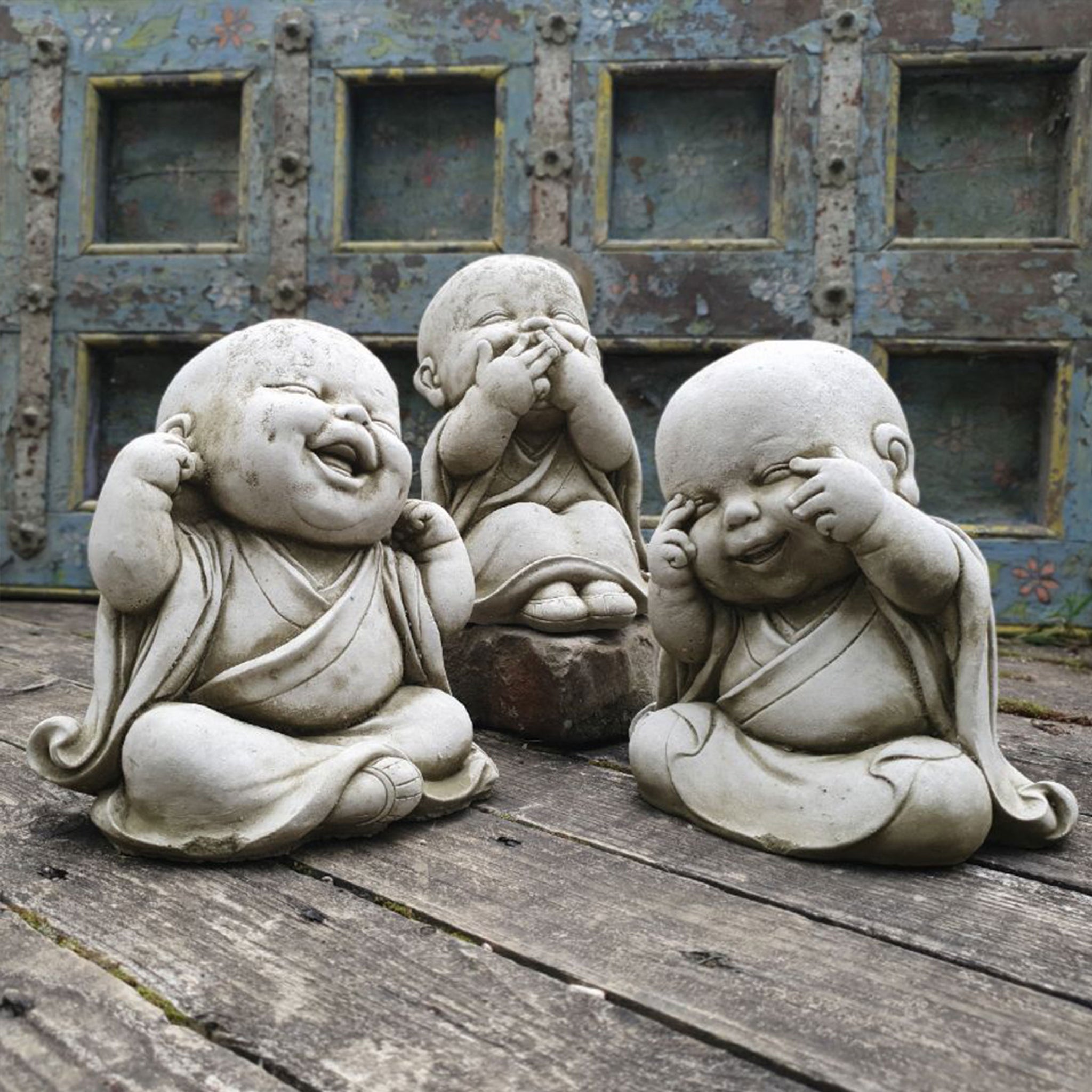 Set of 3 Stone Wise Monks – Doris Brixham
