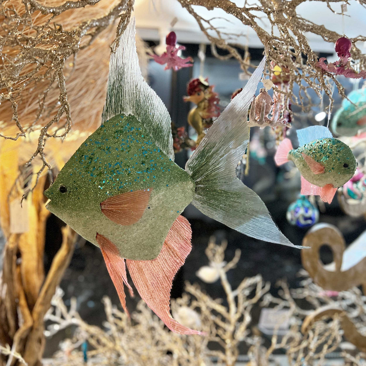 Large Sparkling Angel Fish Christmas Decoration – Doris Brixham