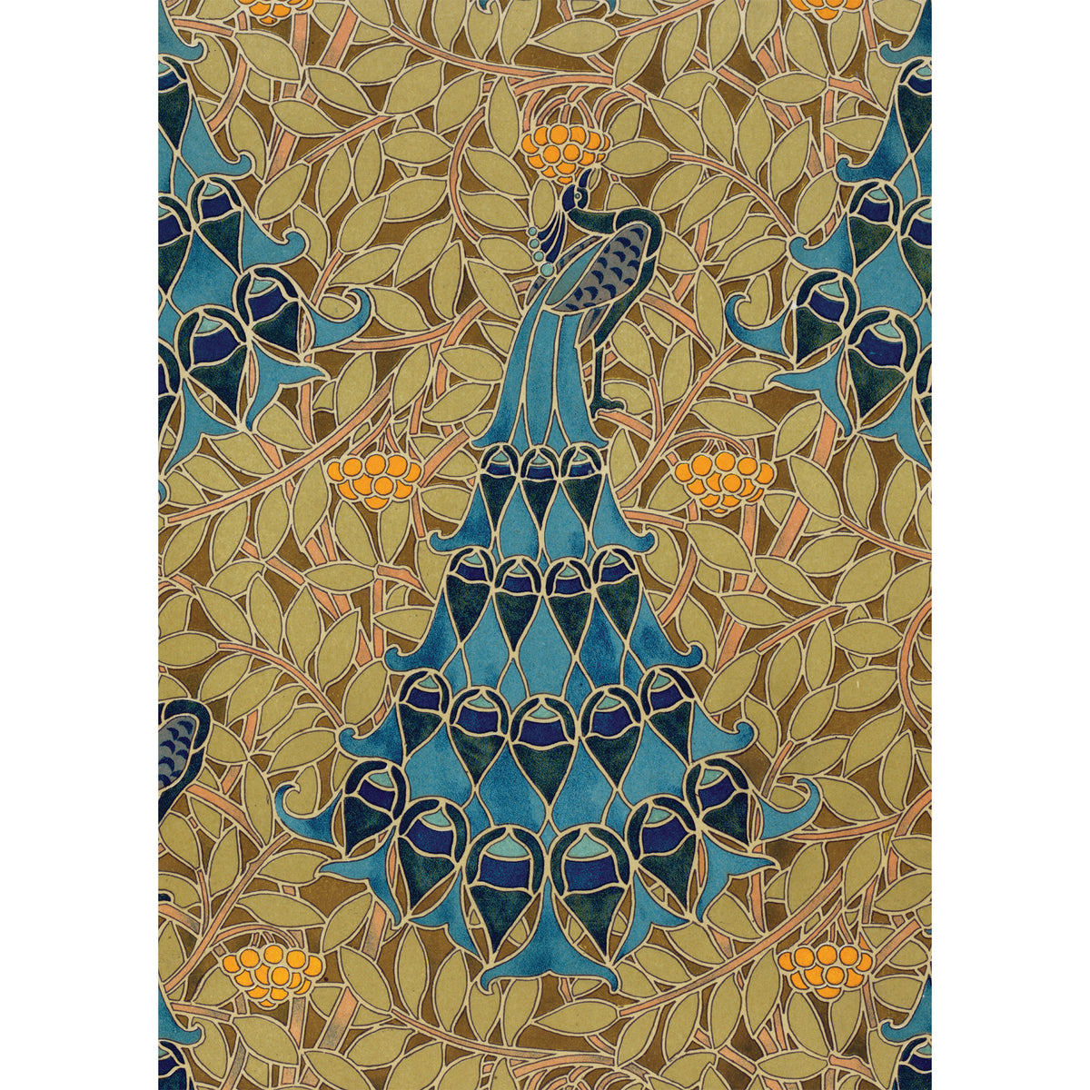 A2 Blue Peacock Print – Doris Brixham