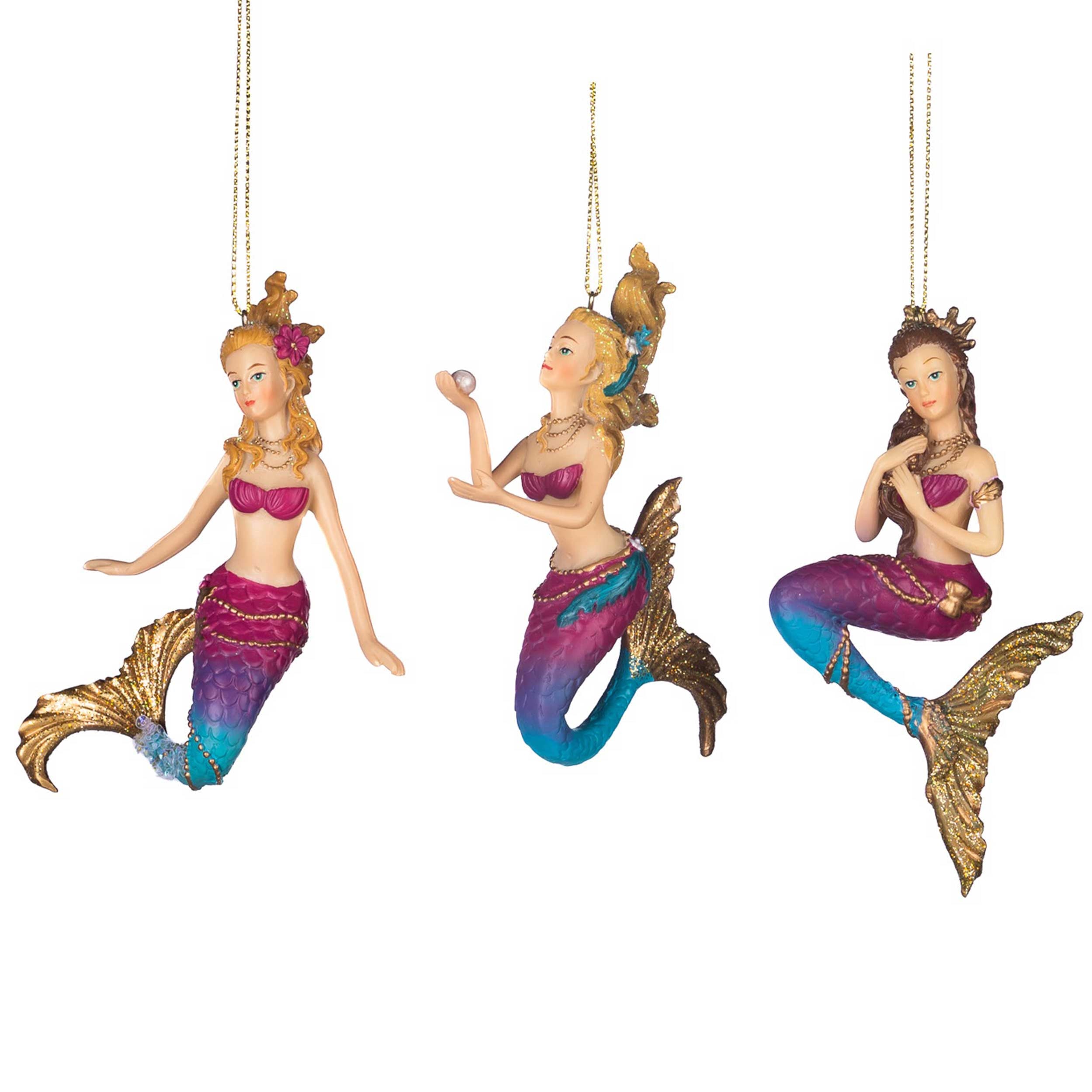 Pretty Resin Mermaid Christmas Tree Decoration Doris Brixham