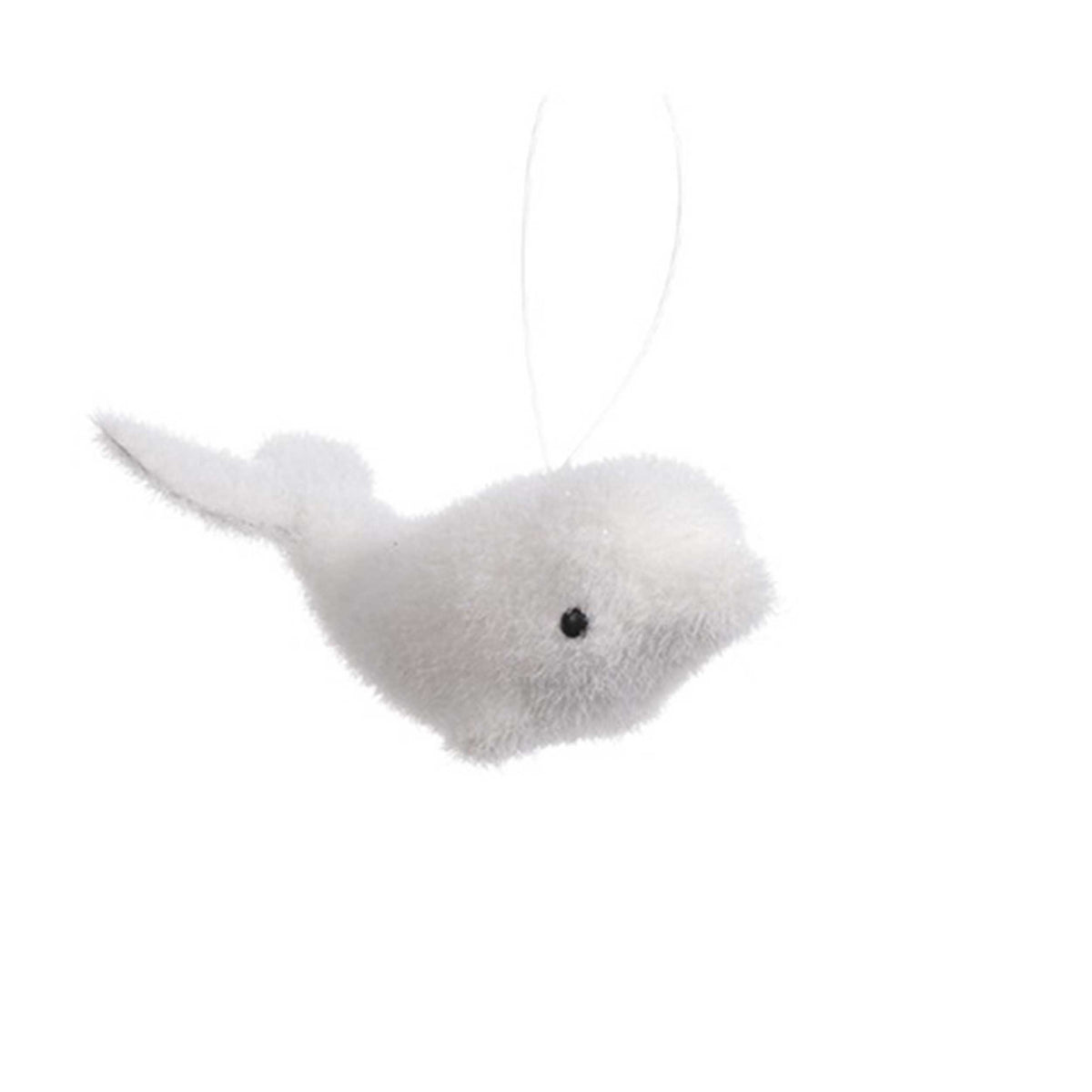 White Flocked Dolphin Christmas Tree Decoration Doris Brixham