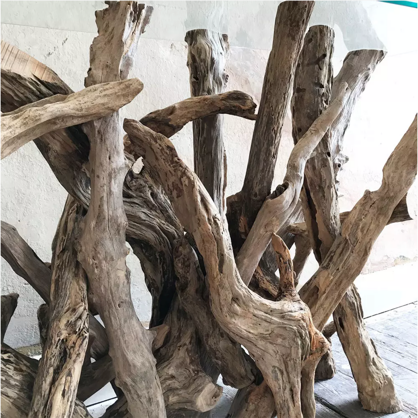 Long Natural Driftwood Console Table Base – Doris Brixham