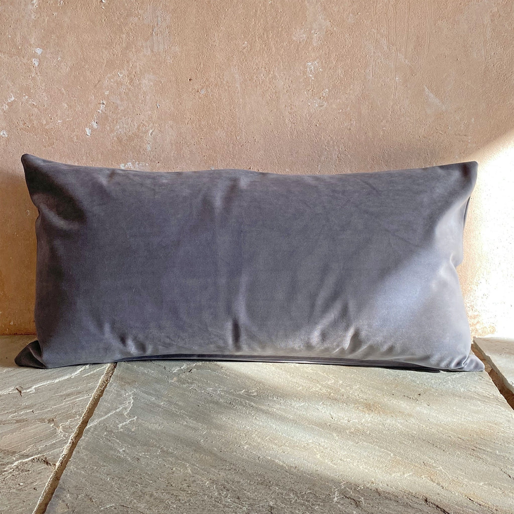 BOUTIQUE Grey Velvet Cushion