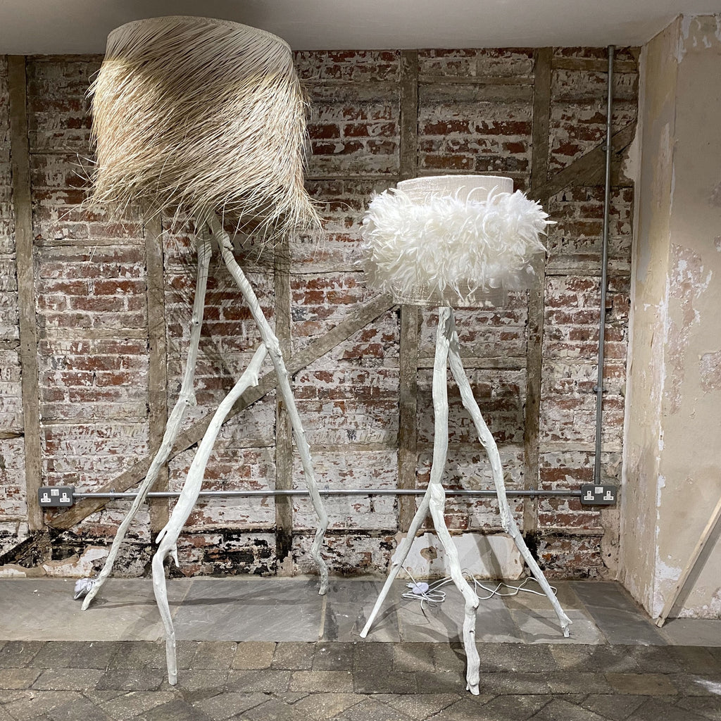 Bleached Driftwood Tripod Floor Lamp 175cm