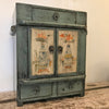 Deep Teal Lacquered Mini Cabinet B