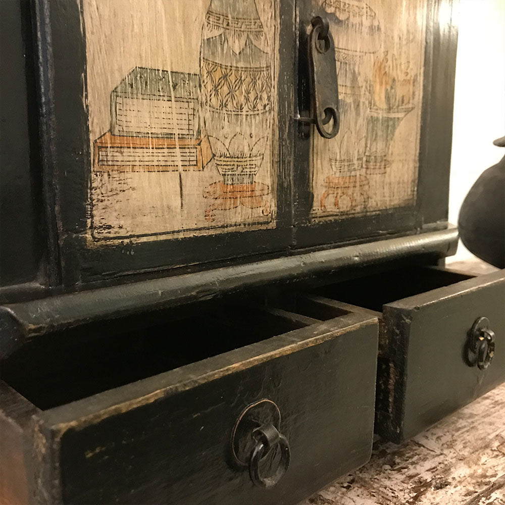 Black Lacquered Mini Cabinet B