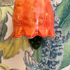 Hanging  Orange Porcelain Flower