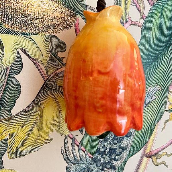Hanging  Orange Porcelain Flower