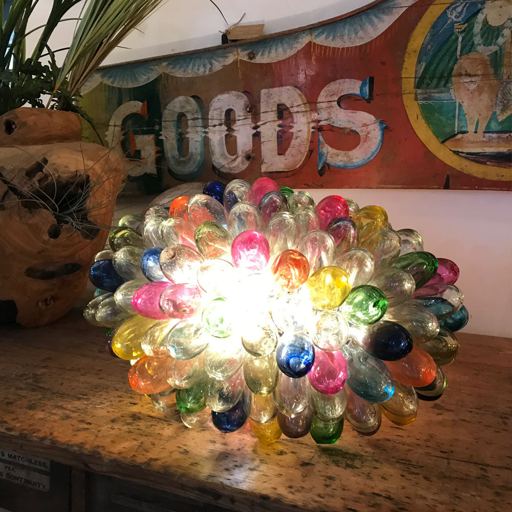 Large Tutti Fruiti Recycled Glass Teardrop Lamp