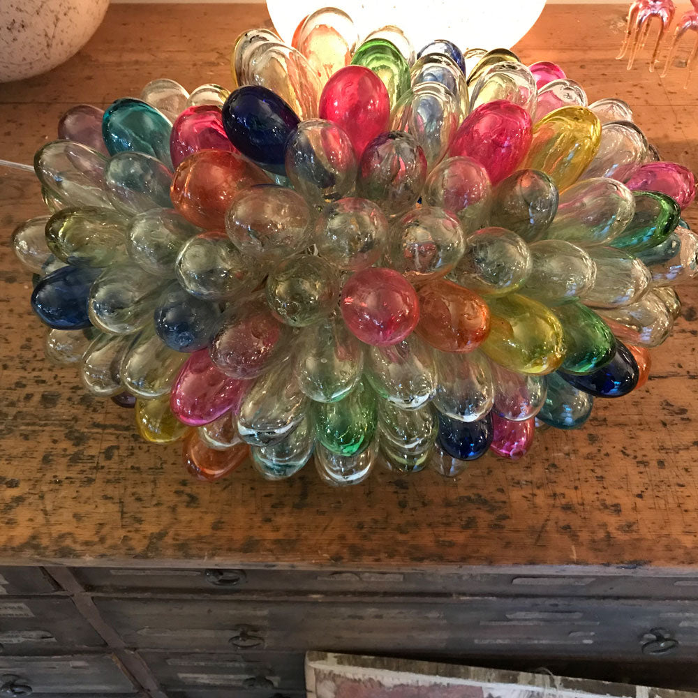 Large Tutti Fruiti Recycled Glass Teardrop Lamp