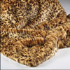 GOLD LEOPARD Faux Fur Throw 140cm x 240cm