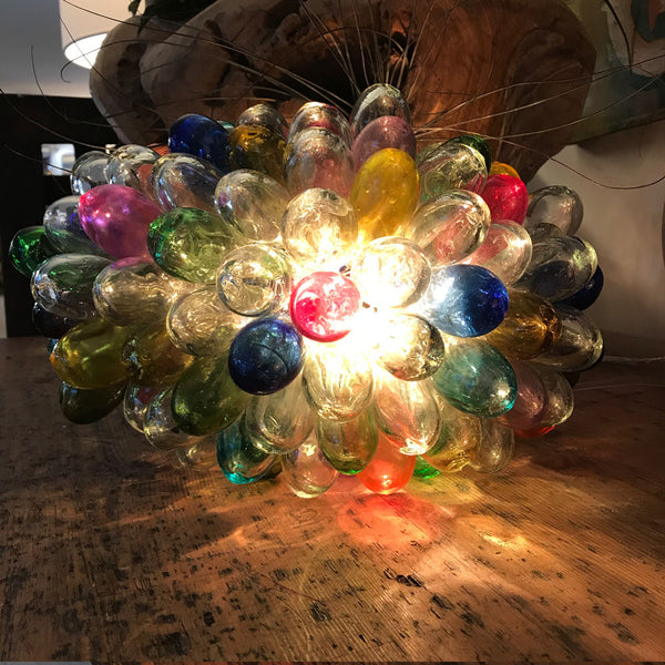 Large Tutti Fruiti Recycled Glass Teardrop Lamp