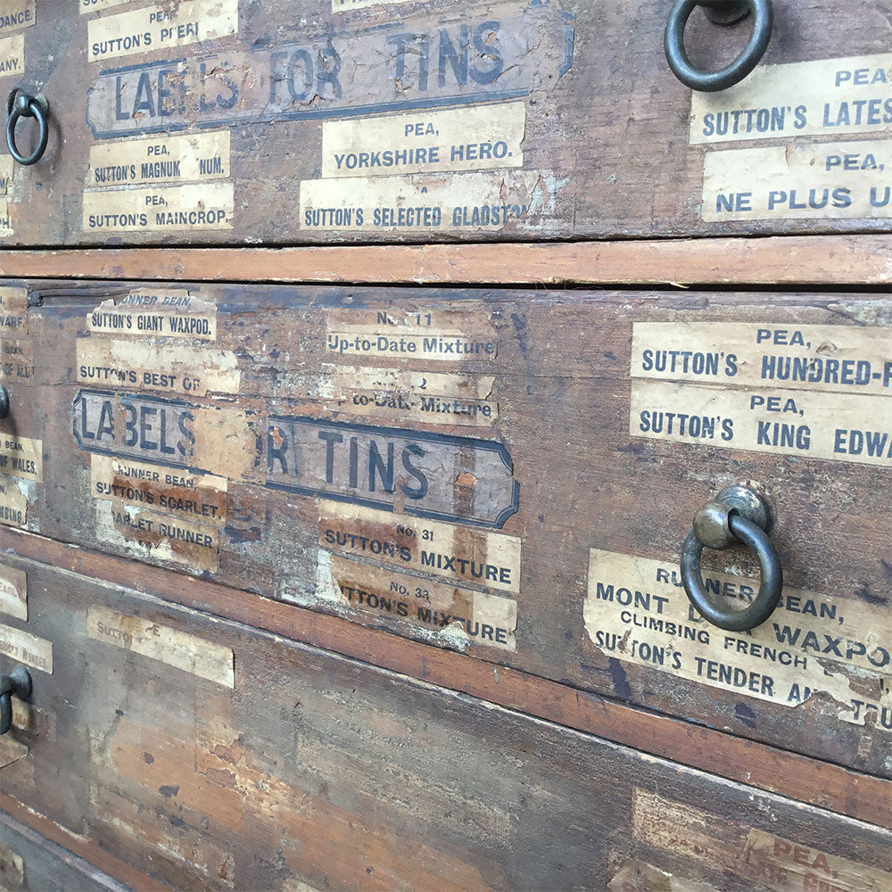 Stunning Vintage Large Bank of Drawers