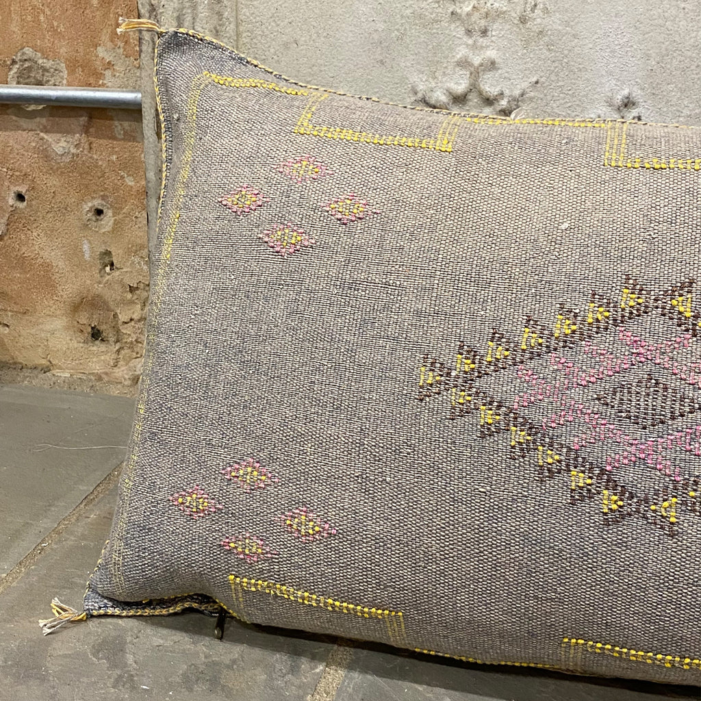 Muted Heather Cacti Silk Cushion 50cm x 95cm