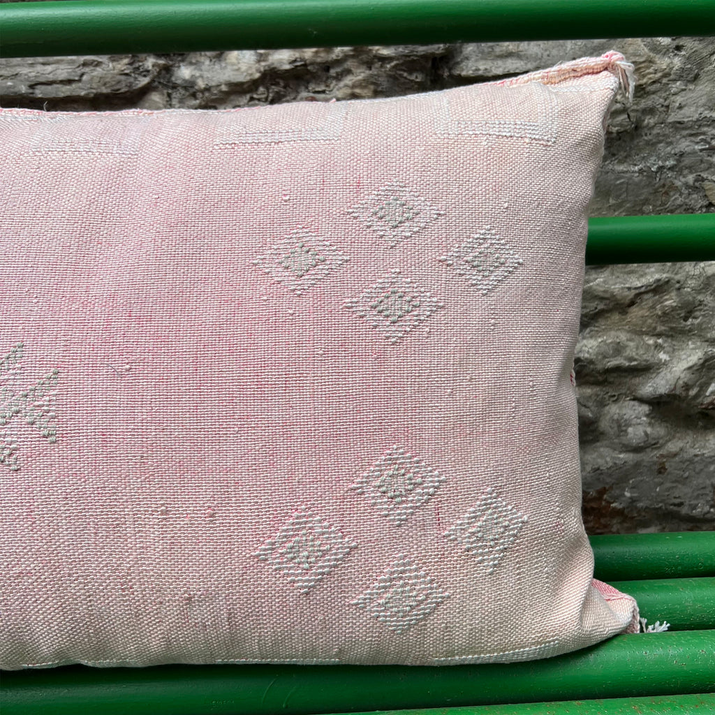 Light Pink Cacti Silk Cushion 50cm x 97cm