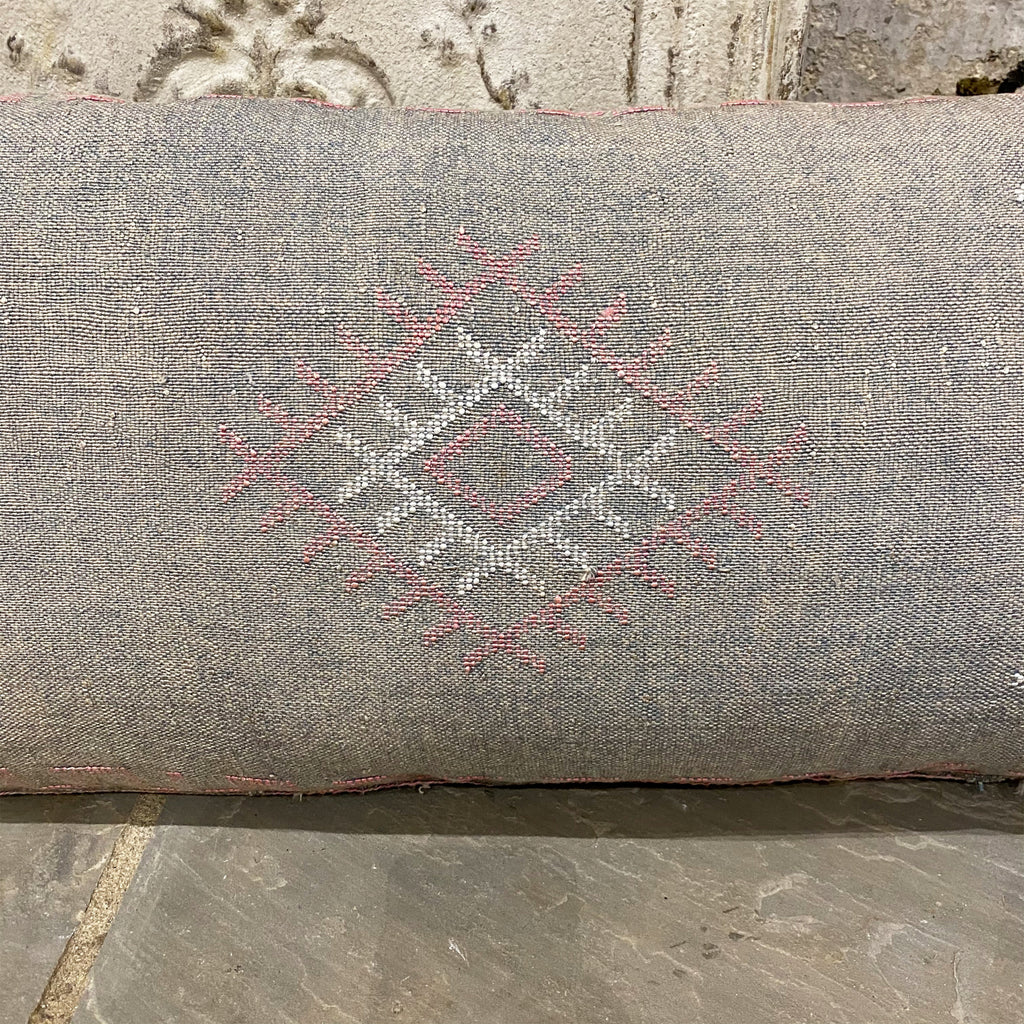 Gris Cacti Silk Cushion 45cm x 100cm