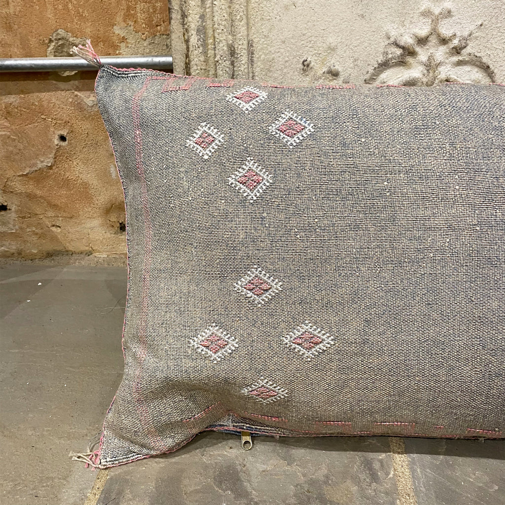 Gris Cacti Silk Cushion 45cm x 100cm
