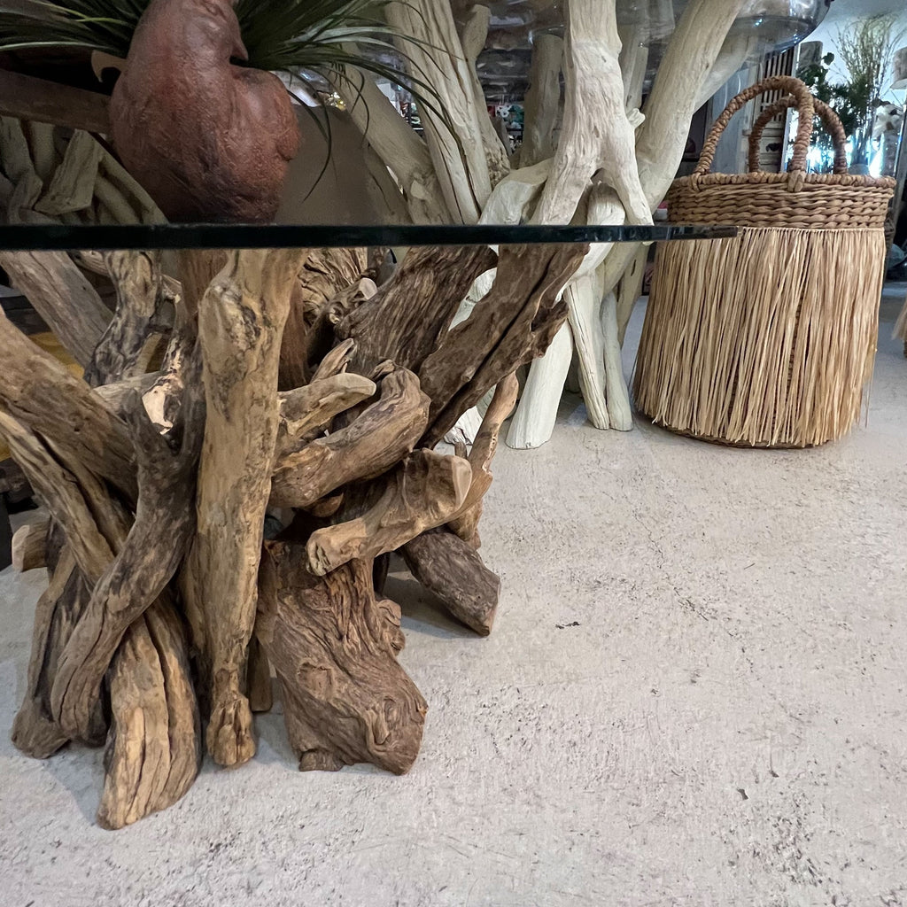 H40cm Driftwood Round Coffee Table