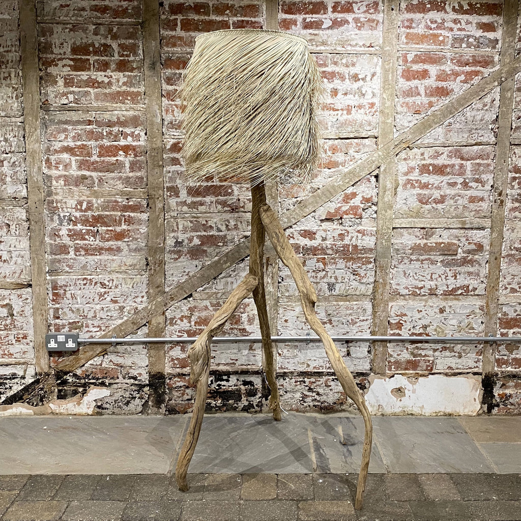 Natural Driftwood Tripod Floor Lamp