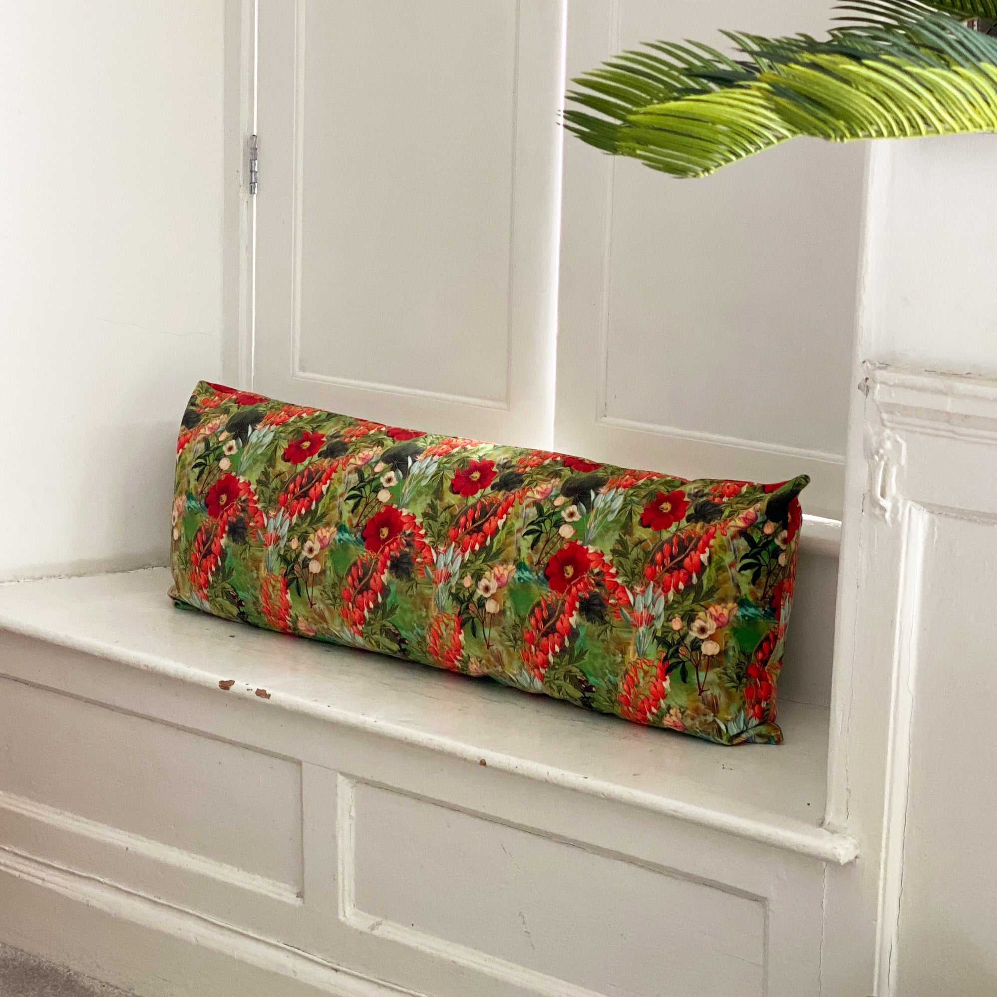 RED POPPY Cushion Cover 40cm x 100cm Doris Brixham