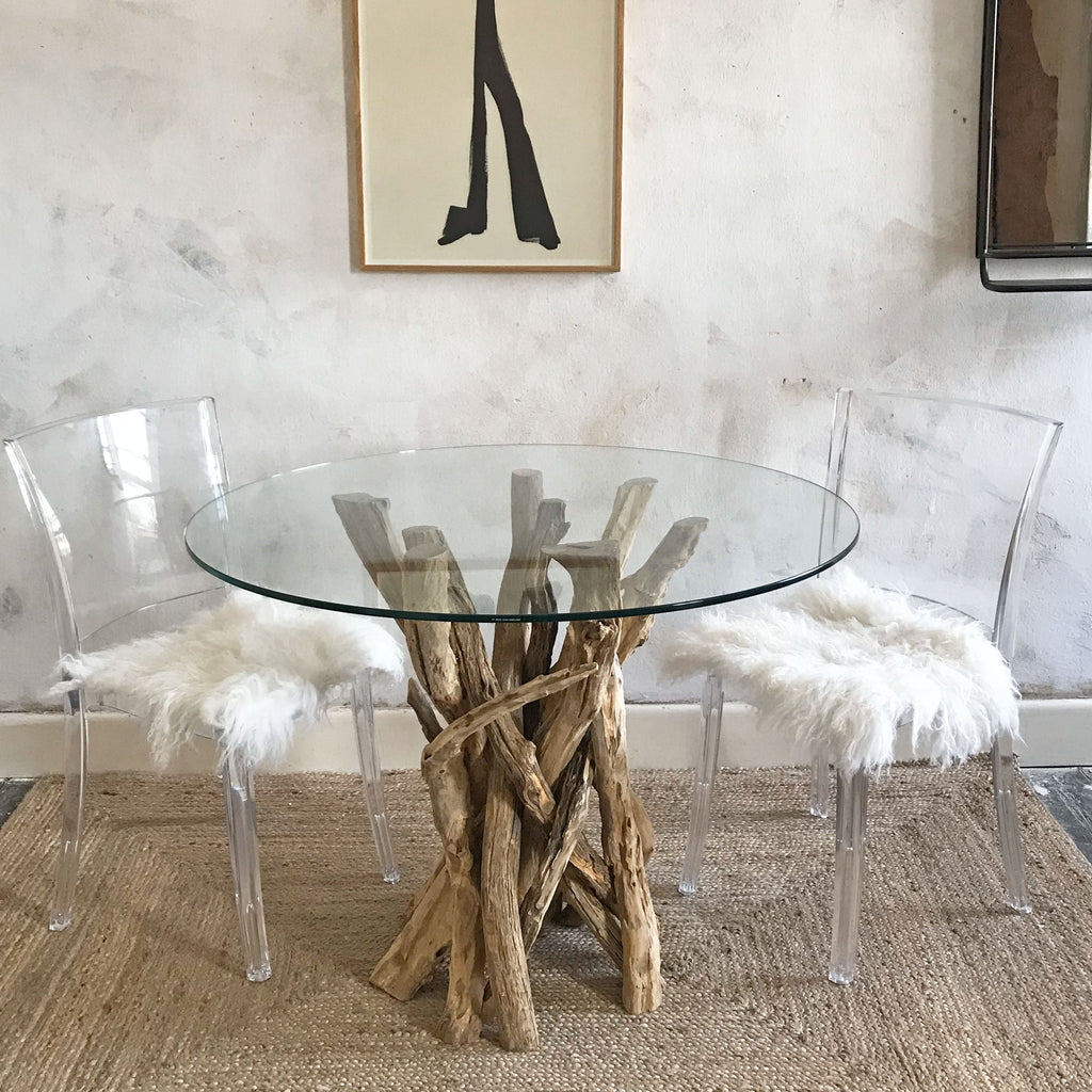 4 Seat Natural Round Driftwood Dining Table Base Only Doris Brixham