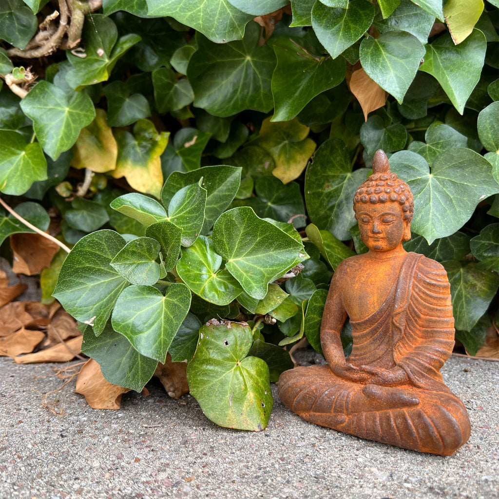 Meditating Buddha - Rust Finish