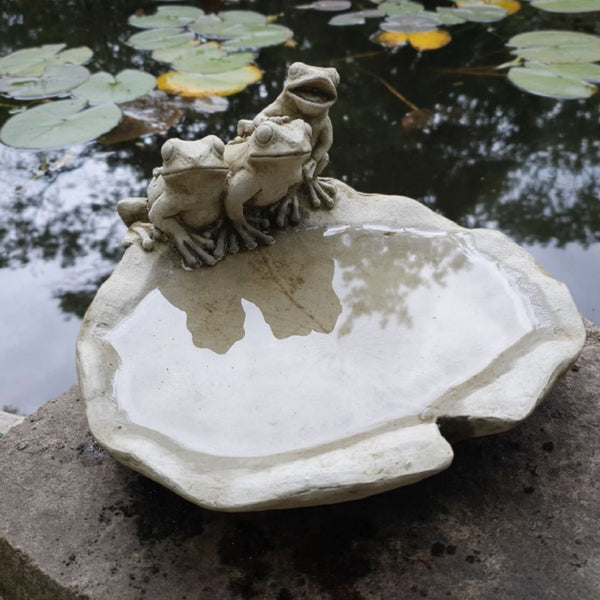 Stone Frogs on Lily Pad