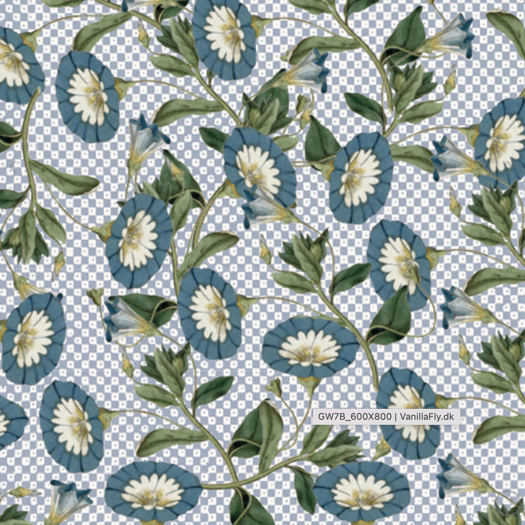 Blue Flower Gift Wrap
